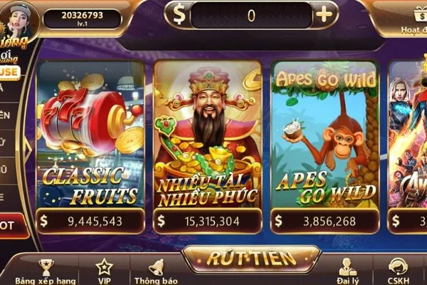 Thư viện trò chơi slot đa dạng tại Win88